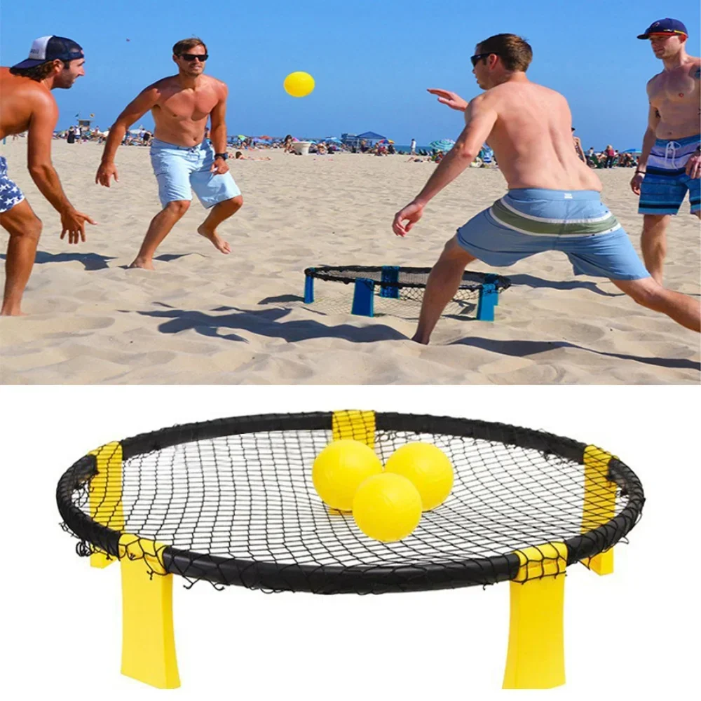 ビーチバレーボールミニゲームセット屋外チームスポーツ芝生フィ - Kids Outdoor Volleyball Net のレビューと価格