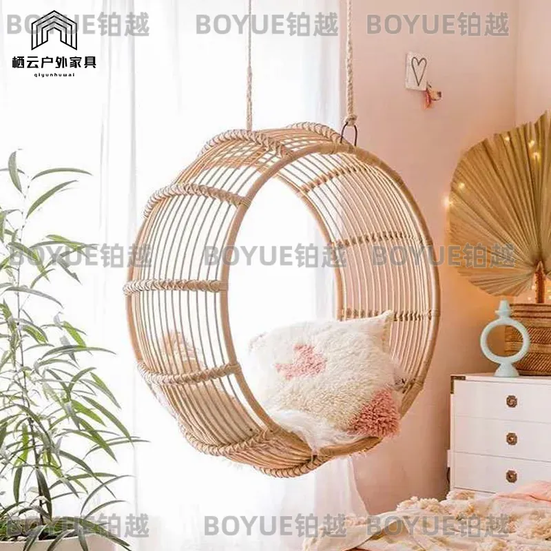 屋外用ラタンロッキングチェアハンギングハンモックスイング寝室 - Kids Outdoor Hammock Chair のレビューと価格