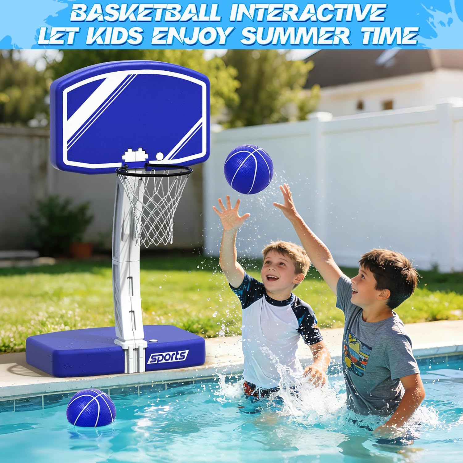 2-in-1プールバスケットボールフープとバレーボールネット - Kids Outdoor Volleyball Net のレビューと価格