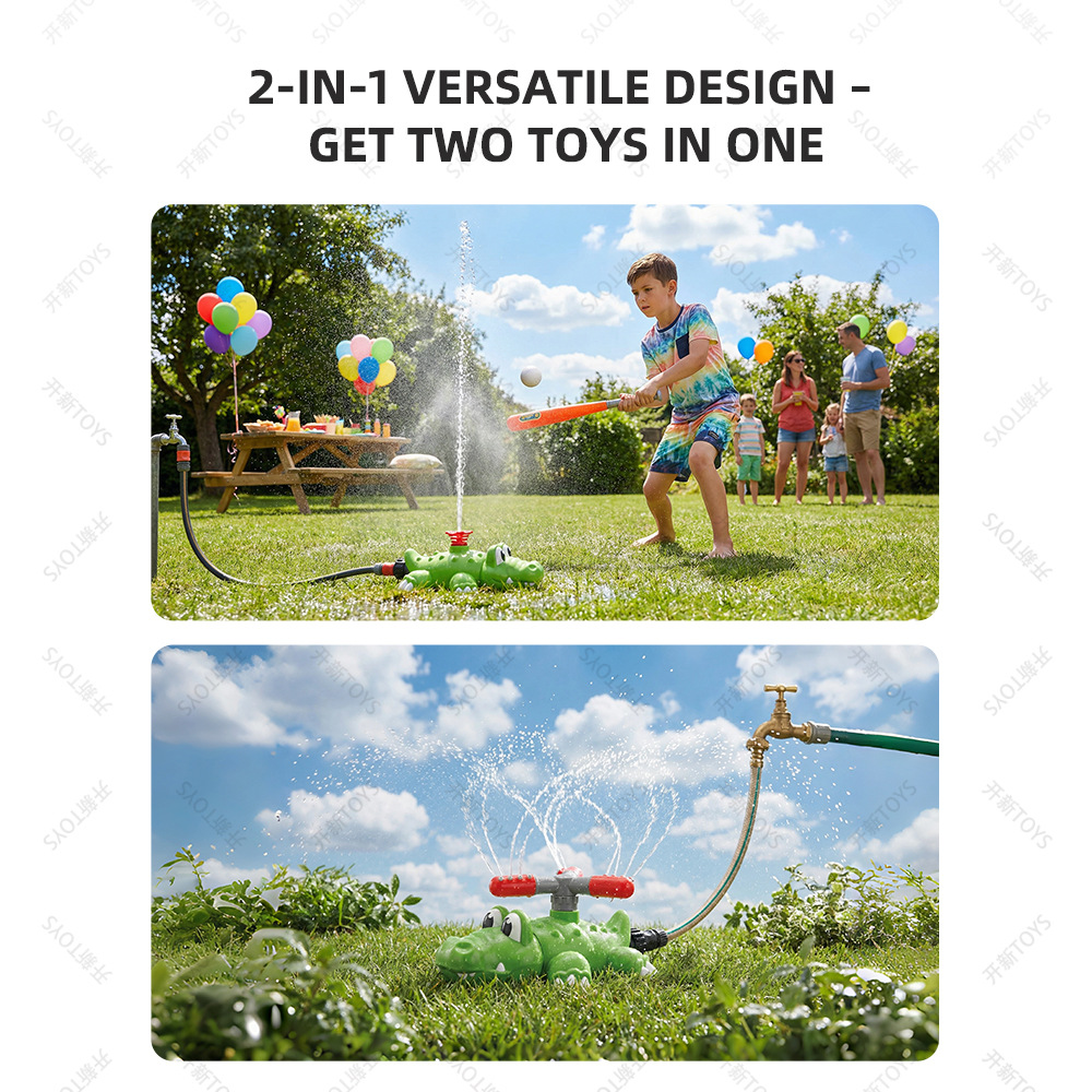 漫画風噴射式スプリンクラー、夏の庭用スプラッシュスプリンクラ - Kids Outdoor Yard Tools のレビューと価格