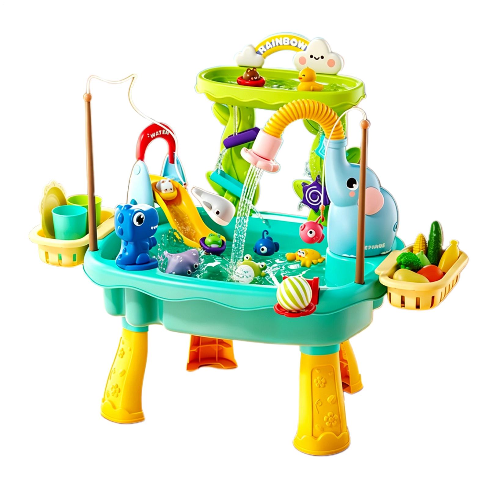子供用ウォーターアクティビティテーブル、ポンプ付き屋外サマー - Kids Outdoor Sensory Table のレビューと価格