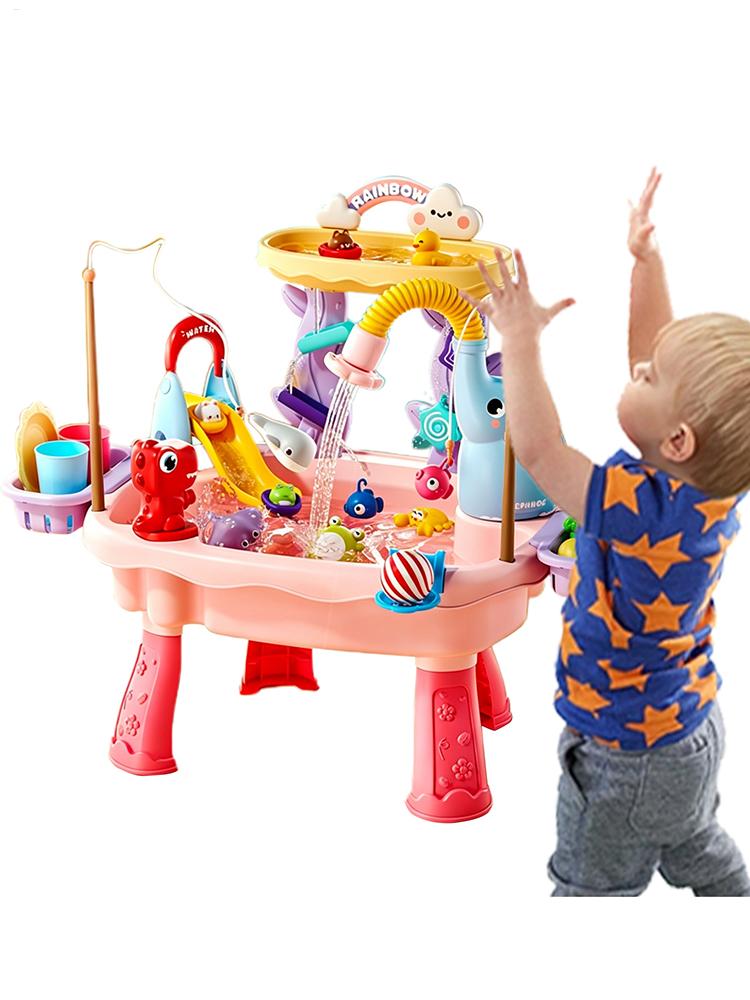 子供用ウォーターアクティビティテーブル、ポンプ付き屋外サマー - Kids Outdoor Sensory Table のレビューと価格