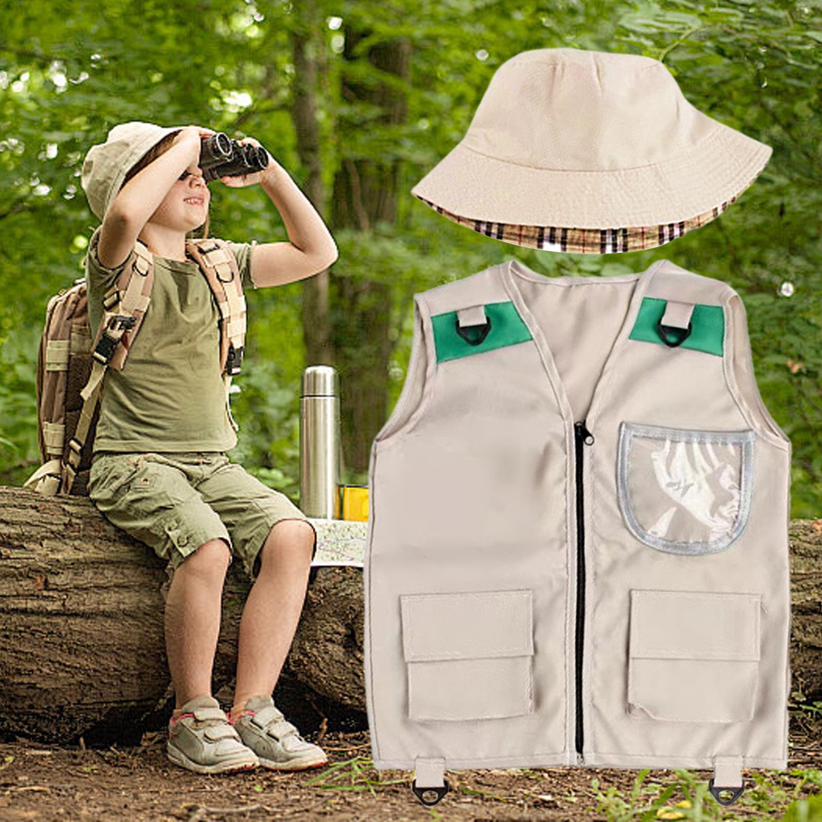 子供用釣りベスト、洗濯可能な幼児用ベスト、帽子付き、スポーツ - Kids Outdoor Zoo のレビューと価格