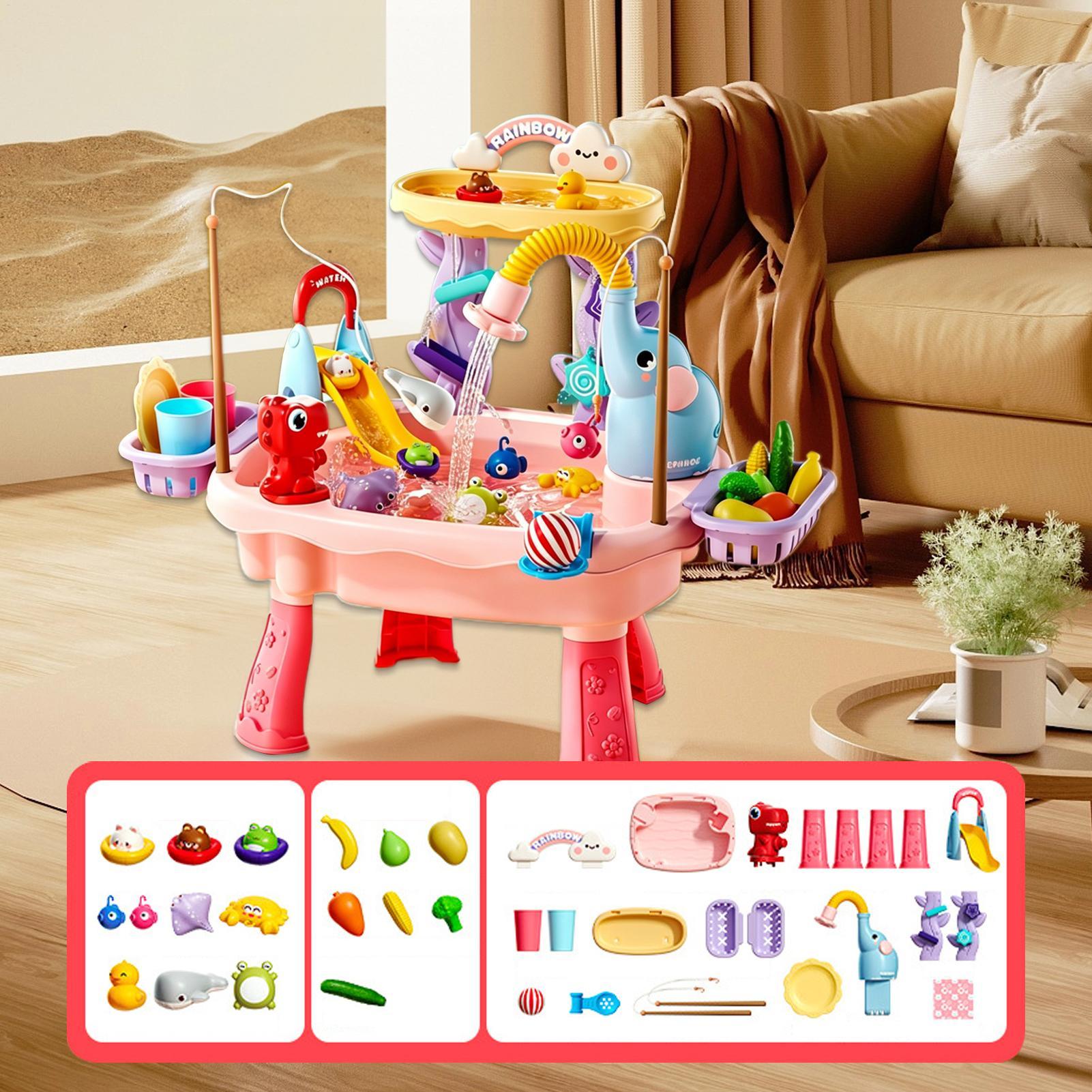 子供用幼児ウォーターテーブルキッチン遊び用シンクおもちゃ電動 - Kids Outdoor Sensory Table のレビューと価格