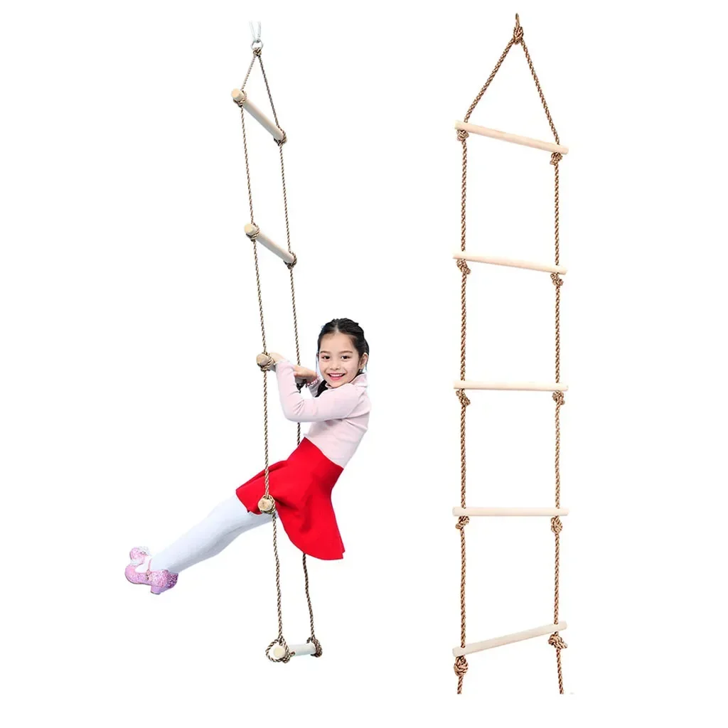 子供用木製ロープはしご、キッズスイング、屋内外兼用ゲームおも - Kids Outdoor Swing のレビューと価格