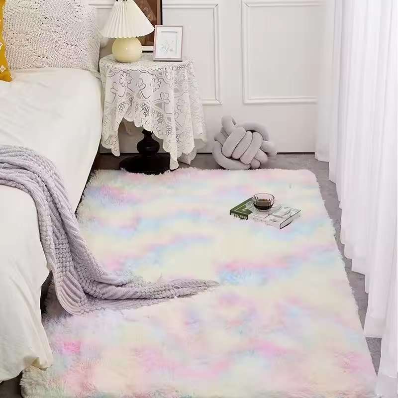 VIKAMA ふわふわぬいぐるみタイダイカーペット リビング - Kids Outdoor Mat Waterproof のレビューと価格