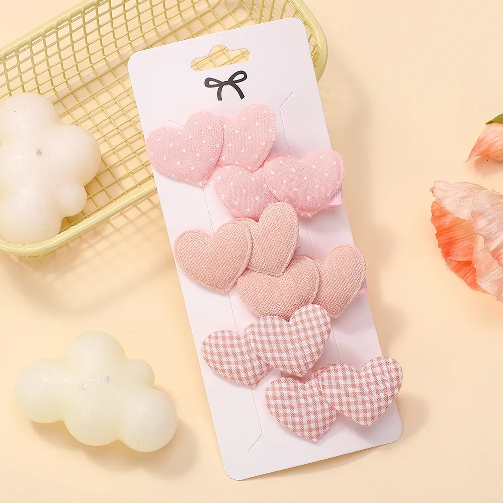 6 ピース/セットエレガントなハートデザインのヘアクリップ女 - Kids Outdoor Wear のレビューと価格