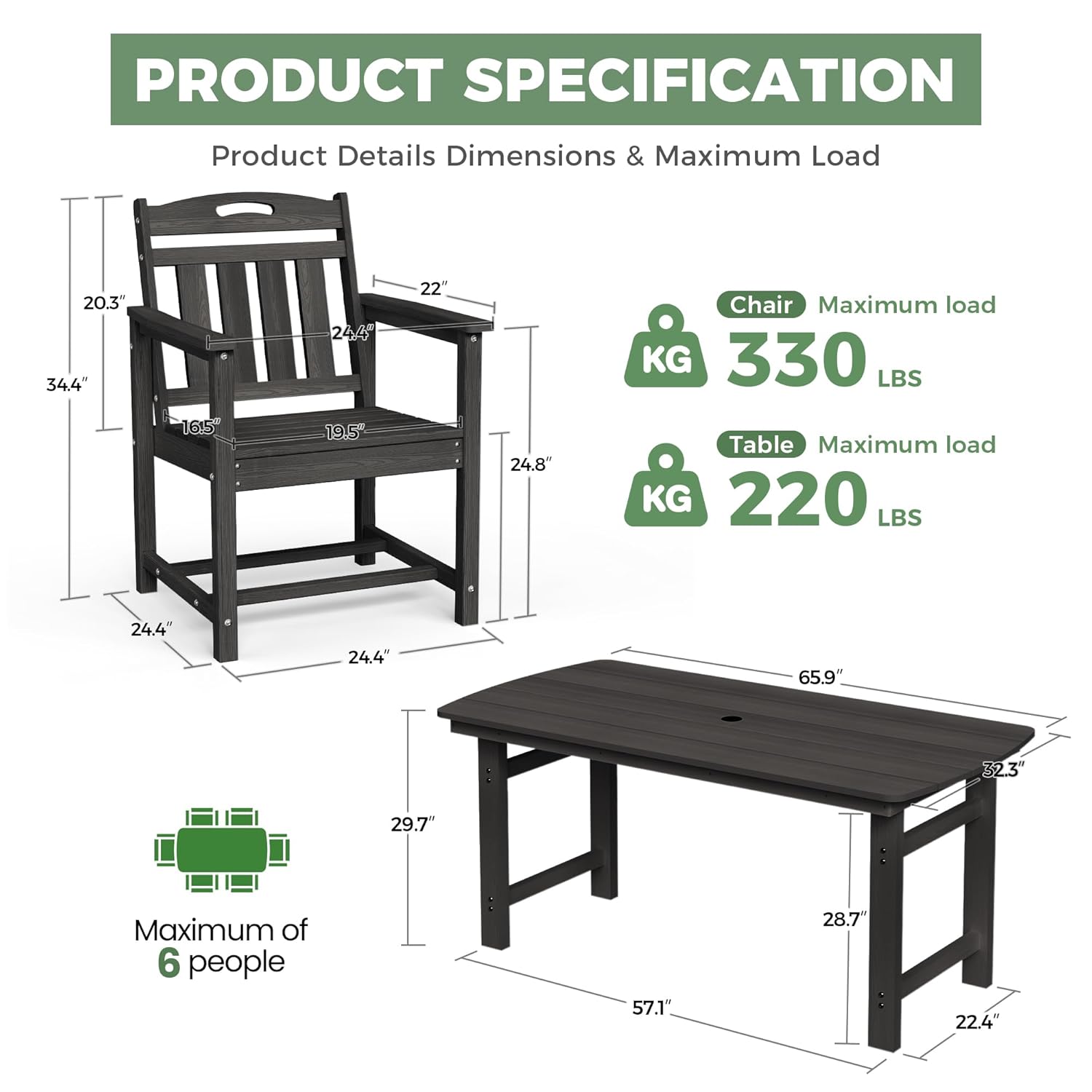 HDPE屋外ダイニングセット、パティオテーブルと椅子セット、 - Kids Outdoor Dining Table のレビューと価格