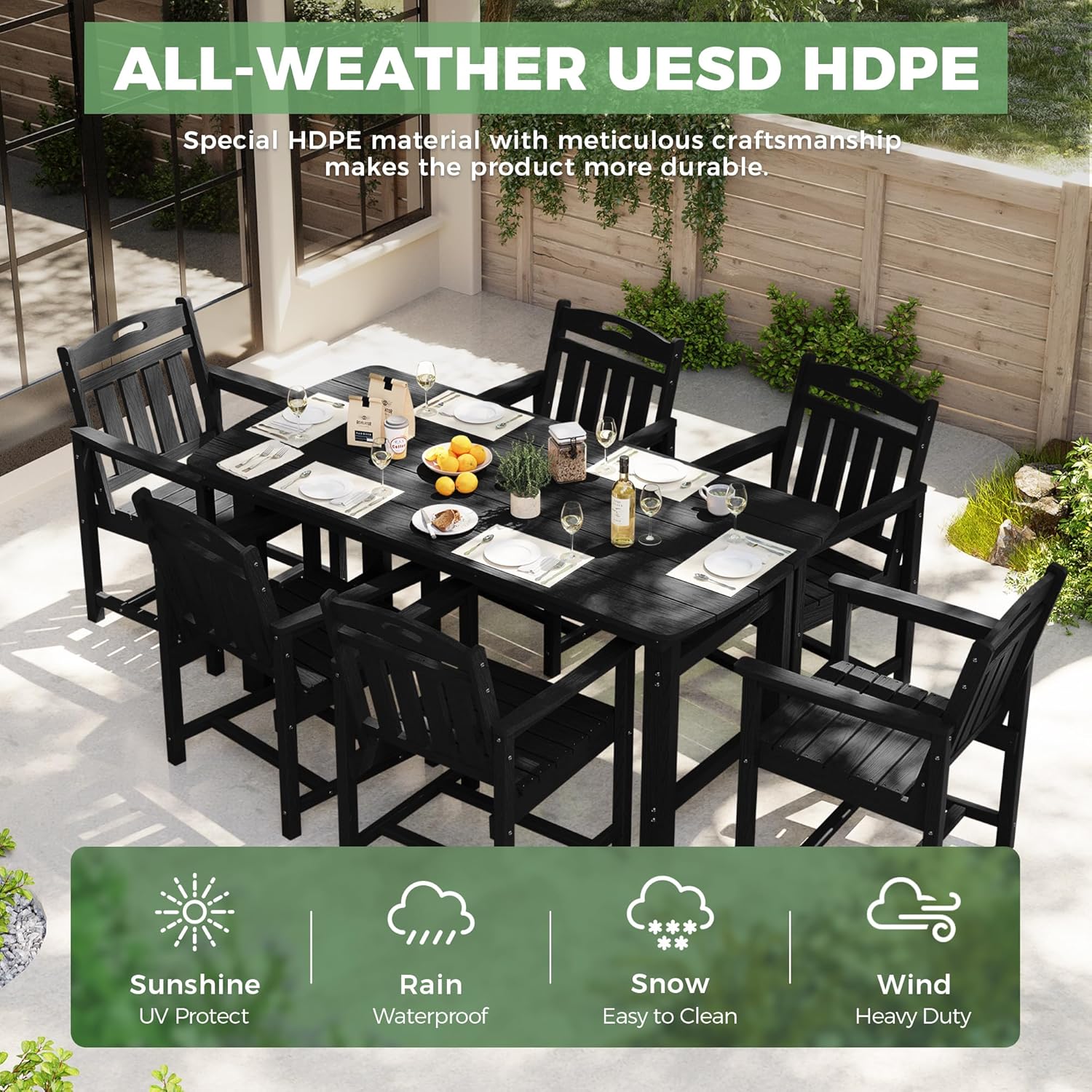 HDPE屋外ダイニングセット、パティオテーブルと椅子セット、 - Kids Outdoor Dining Table のレビューと価格
