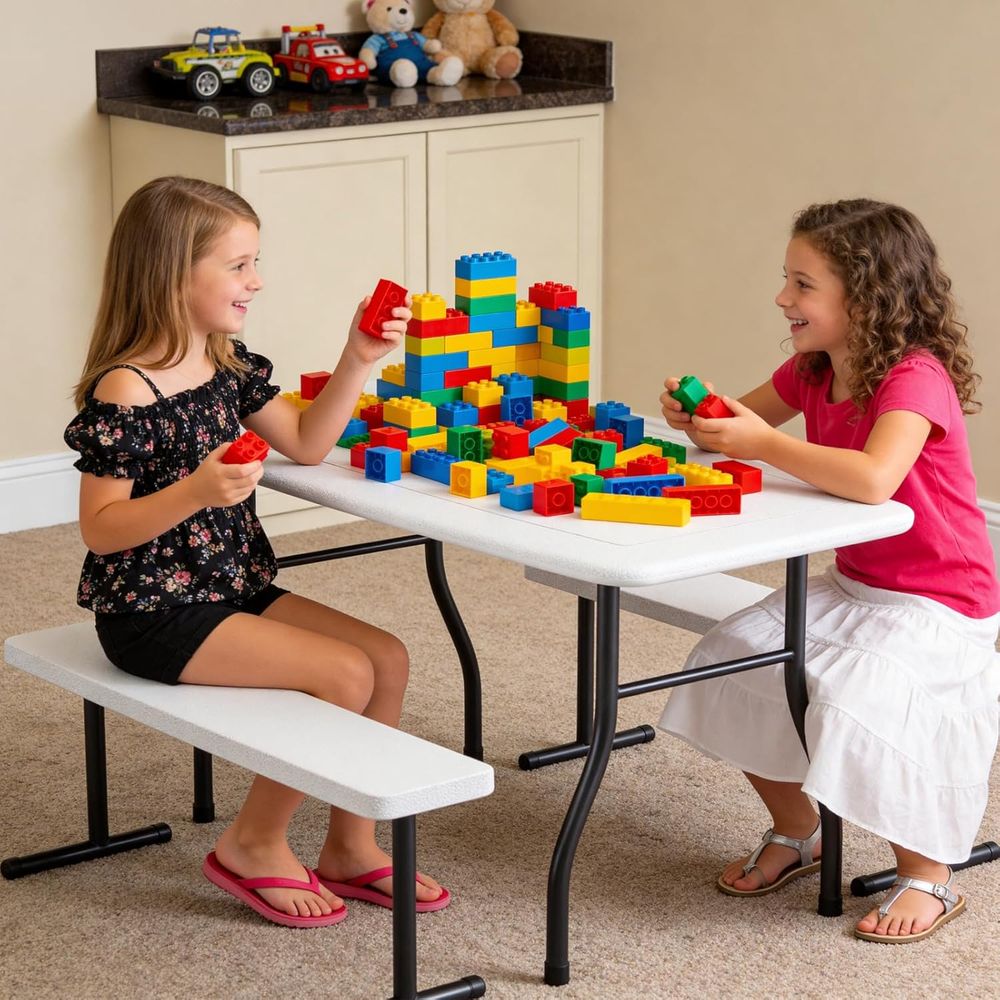 子供用ピクニックテーブルとベンチ、38インチ屋外幼児用テーブ - Kids Outdoor Bench Table のレビューと価格