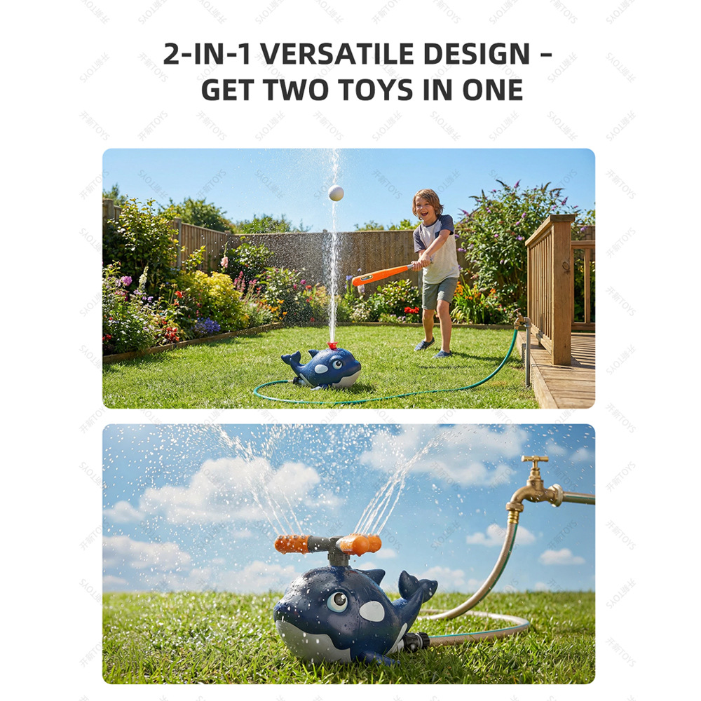 漫画のクジラ型スプリンクラー、屋外裏庭ガーデン用ウォーターキ - Kids Outdoor Yard Tools のレビューと価格