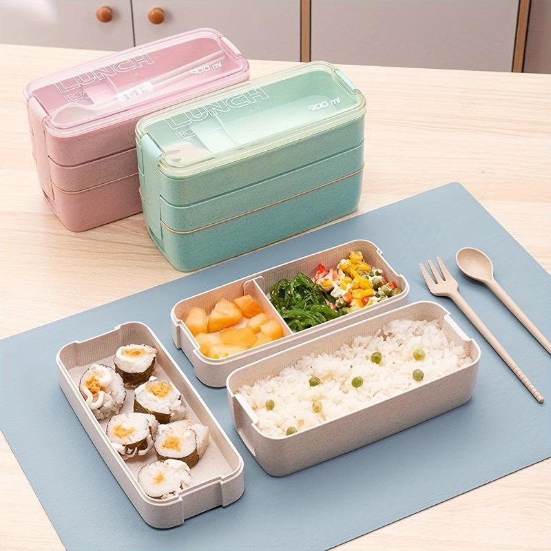大人と子供のためのポータブル弁当箱,3層弁当箱,食品貯蔵食器 - Kids Outdoor Dining Set のレビューと価格