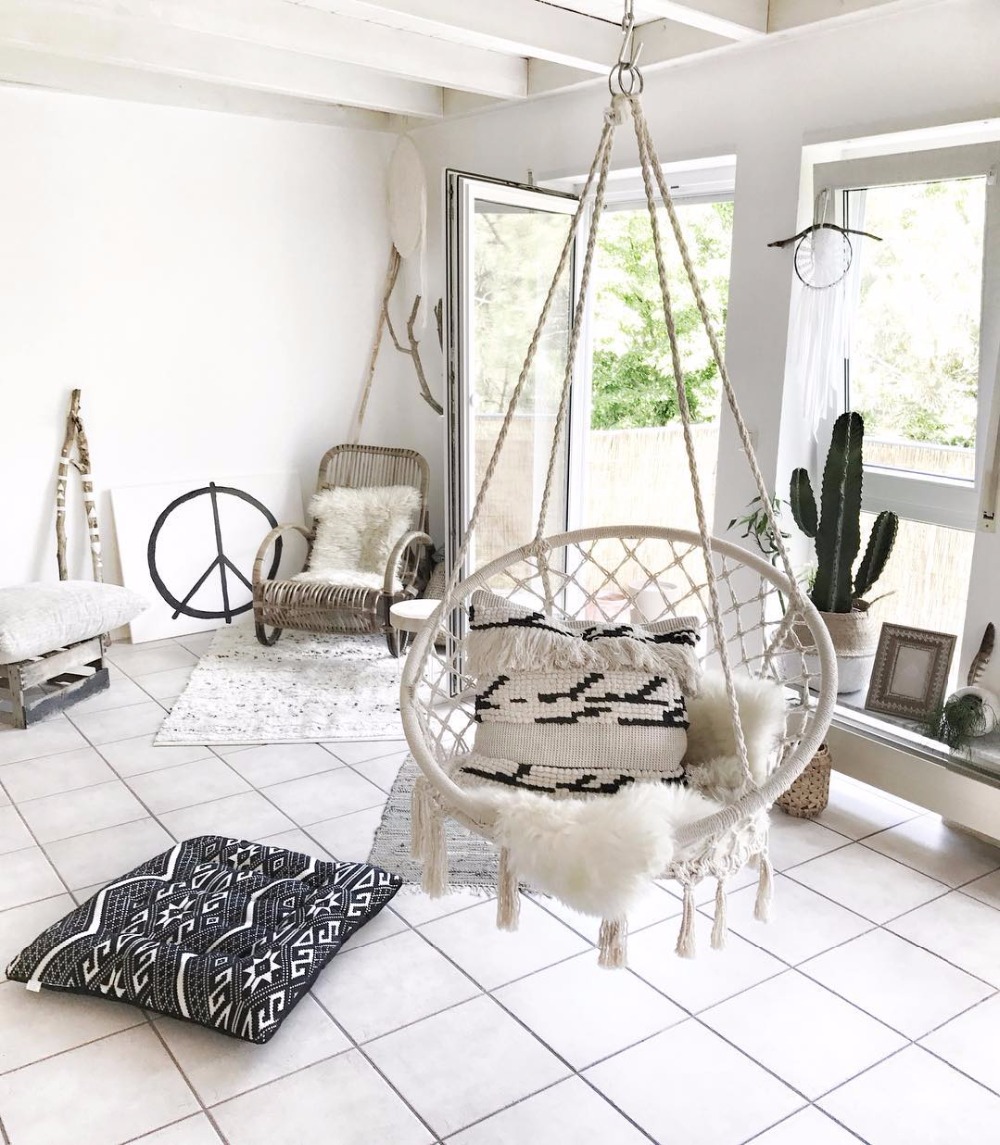 2025 北欧ガーデン手作りニットラウンドハンモック屋外屋内 - Kids Outdoor Hammock Chair のレビューと価格