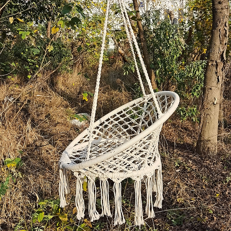 2025 北欧ガーデン手作りニットラウンドハンモック屋外屋内 - Kids Outdoor Hammock Chair のレビューと価格