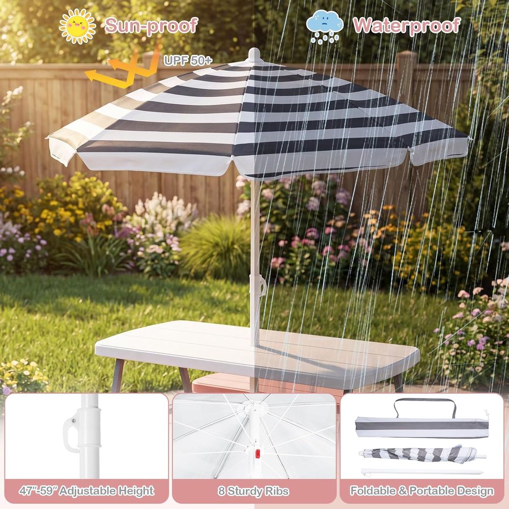 子供用ピクニックテーブル、幼児用屋外テーブル＆ベンチセット（ - Kids Outdoor Bench Table のレビューと価格